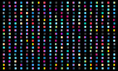 A vibrant and colorful pixel grid background with a variety of colors and patterns.