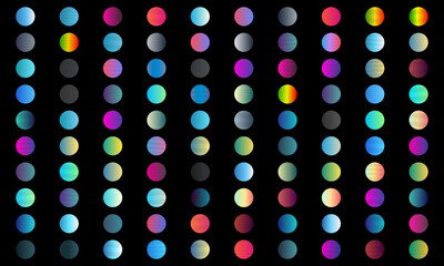 A vibrant background featuring a grid of colorful gradient dots on a black background.