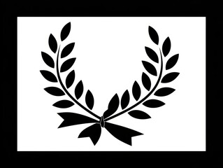 Laurel wreath decal art with detailed elements detailed graphic of laurel wreath decal ideal for adding elegance to any surface or project