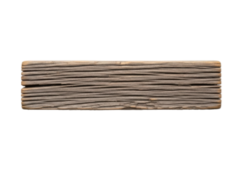 Weathered, aged wooden plank, rough texture, natural cracks, intricate wood grain, deep browns and grays, isolated on transparent background, top-down view, material design concept