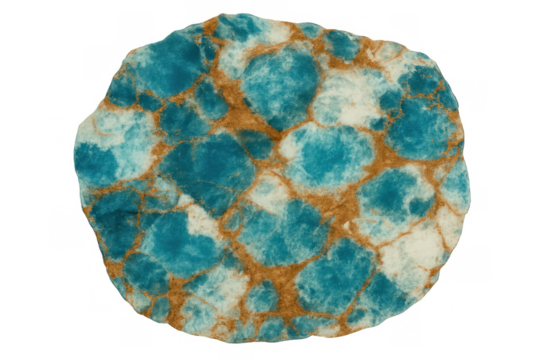 Turquoise and gold gemstone texture abstract design, natural mineral rock pattern on transparent background