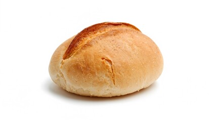 Loaf of freshly baked bread isolated on white