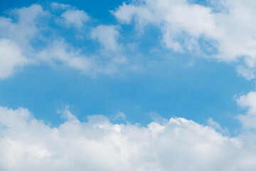 Background of blue sky and white clouds