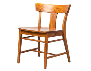 Wooden chair isolated transparency background.