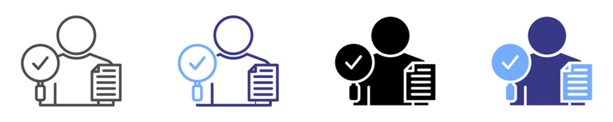 auditor icon set multiple style