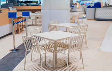 Table and chairs in the great hall