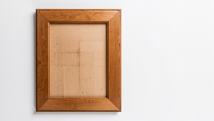 Fototapeta premium Photo frame back displayed on white background