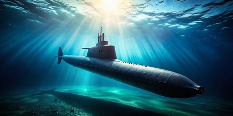 Submerged Simplicity: A Documentary Study of a Sleek Submarine in its Natural Environment