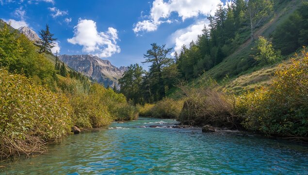 Iron Stream, a feeder river of the Dora Baltea, located in the Ferret Valley