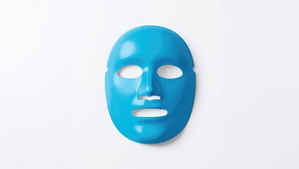3D Facial Mask for Skin Care with Bright Blue Water Surface