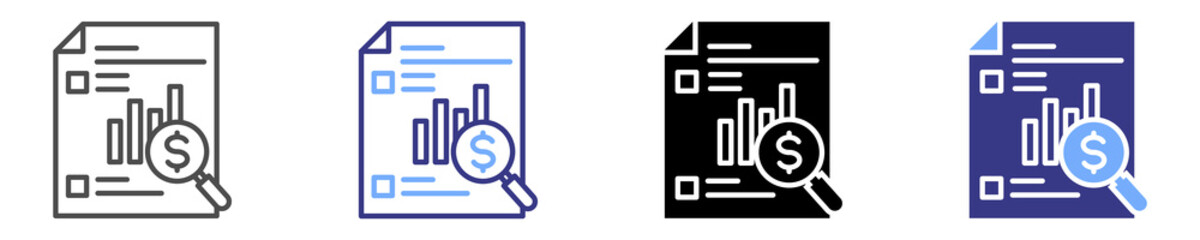 report icon set multiple style