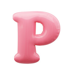 3D Illustration of Balloon Letter and Number
