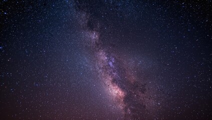 Celestial bodies shining in the dark night sky