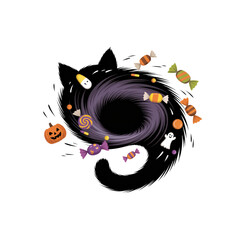 Halloween Cat Candy Vortex