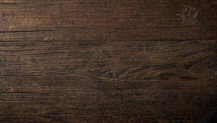 Naklejka premium Vintage botanical design over a dark wooden surface