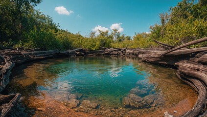 Natural swimming pool creation