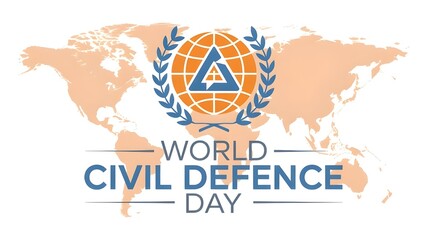Vector Illustration World Civil Defence Day. Simple and Elegant Design