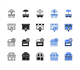 Signature, Application, Witness, Legal multiple style icon set.
