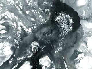 Abstract fantastic creative painting. Hand-drawn, impressionism style, marble texture, brush strokes of paint.