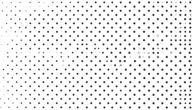 A halftone pattern transitions from sparse to dense, forming gradient on a white background