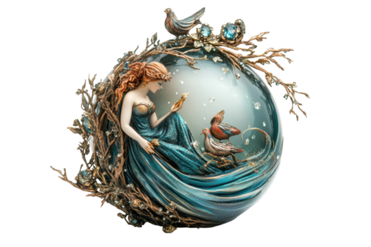 Fairy with golden wings flying gracefully, showcasing delicate features and a shimmering dress, emanating magic and wonder in a vibrant fantasy landscape