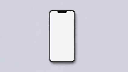 Smartphone 15 Mockup with Transparent Background, Blank Display and Sleek Borderless Style, Mobile Device on Plain Backdrop Perfect for Advertising, Infographic, Corporate Website, and App Design