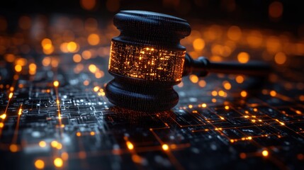 Digital gavel on circuit board