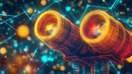 Futuristic binoculars, digital art