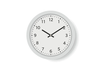 Clock on a white background The time on the clock is 1010