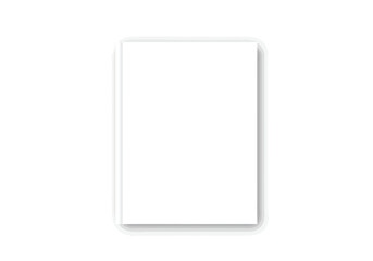 White rectangle with rounded corners a minimalist blank slate