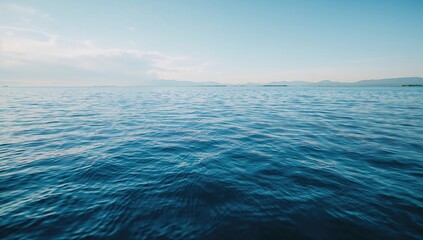 Fototapeta premium Oceanic blue waves in natural water scenery