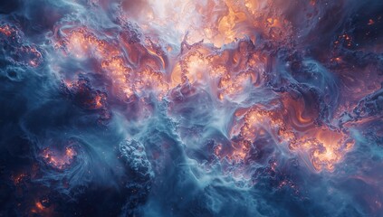 Imaginary vibrant fractal pattern created image abstract backdrop