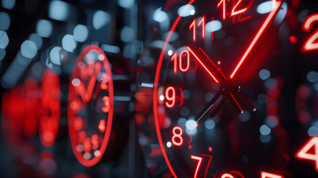 Time and Technology Abstract, isolated on white background