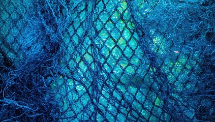 Background featuring the texture of a fishing net
