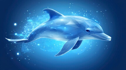 Fototapeta premium Abstract dolphin graphic