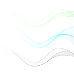 Modern graphic design: abstract wavy patterns in green, blue, and gray colors. Eps 10