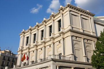 Opera House (Teatro Real) in Madrid city, Spain. Architecture of Madrid, Spain.