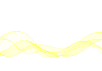 Horizontal flow of bright yellow lines as an element of creative design. Eps 10