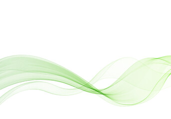 Smooth green wavy line with a gradient, symbolizing ecology and freshness. Eps 10