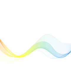 wavy line with a full spectrum of rainbow colors on a white background. Eps 10