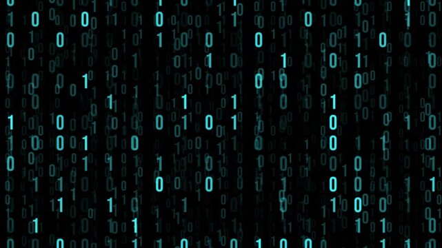 Binary Code Matrix Background Animation Loop