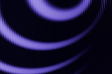 Abstract image featuring glowing lavender sawtooth-edged concentric waves on a dark background, creating a serene and rippling visual effect