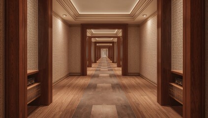 Hotel hallway interior design