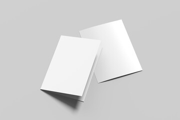Realistic Bifold Brochure Blank Mockup