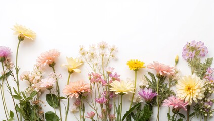 Fototapeta premium Ideal floral backdrop for greeting cards