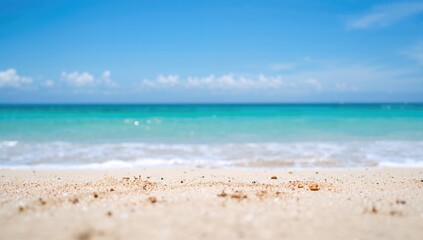Fototapeta premium Seaside scene with empty area and coastal items