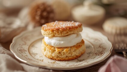 Delicious creamy baked sweet biscuits