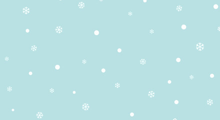 Snowflakes on Blue Background A Gentle Winter Pattern for a Calm and Peaceful Feel