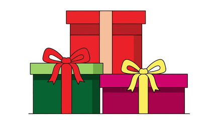 Festive Gift Boxes with Bows for Celebrations and Special Occasions