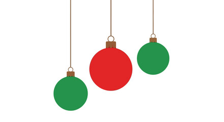 Festive Christmas Baubles Red and Green Ornaments for Holiday Decor